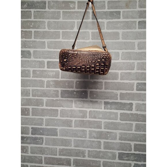 Brahmin Women Crossbody Satchel‎ Block Color Leather Bag - Picture 6 of 10